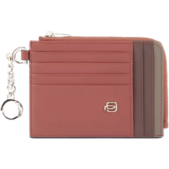 Чехол для кредитных карт PIQUADRO CIRCLE PP5910W92R/ARTM коралловый/кофейный натур.кожа