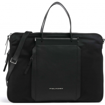 Деловая сумка женская PIQUADRO LYRA CA4021W92T/N черный ткань/натуральная кожа Деловая сумка женская PIQUADRO LYRA CA4021W92T/N черный ткань/натуральная кожа