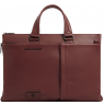 Деловая сумка мужская PIQUADRO RUSSEL с отделением для ноутбука 15.6" красное дерево натуральная кожа CA4021W137/CU