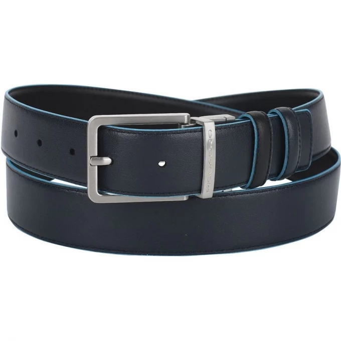 Ремень мужской PIQUADRO BLACK SQUARE (черный/синий) CU2619B2/NBLU2 Ремень мужской PIQUADRO BLACK SQUARE (черный/синий) CU2619B2/NBLU2