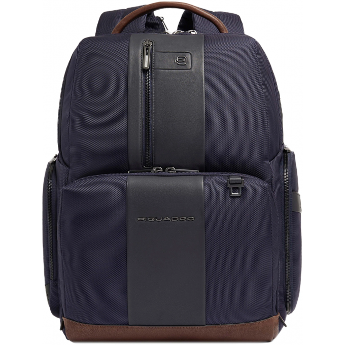 Рюкзак мужской PIQUADRO BRIEF2 темно-синий/коричневый CA4439BR2BM/BLUCU
