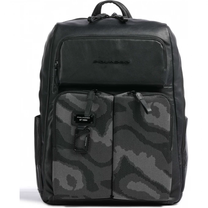 Рюкзак унисекс PIQUADRO HARPER SPECIAL CA3349APS/NCAM черный камуфляж кожа CA3349APS-NCAM Рюкзак унисекс PIQUADRO HARPER SPECIAL CA3349APS/NCAM черный камуфляж кожа CA3349APS-NCAM